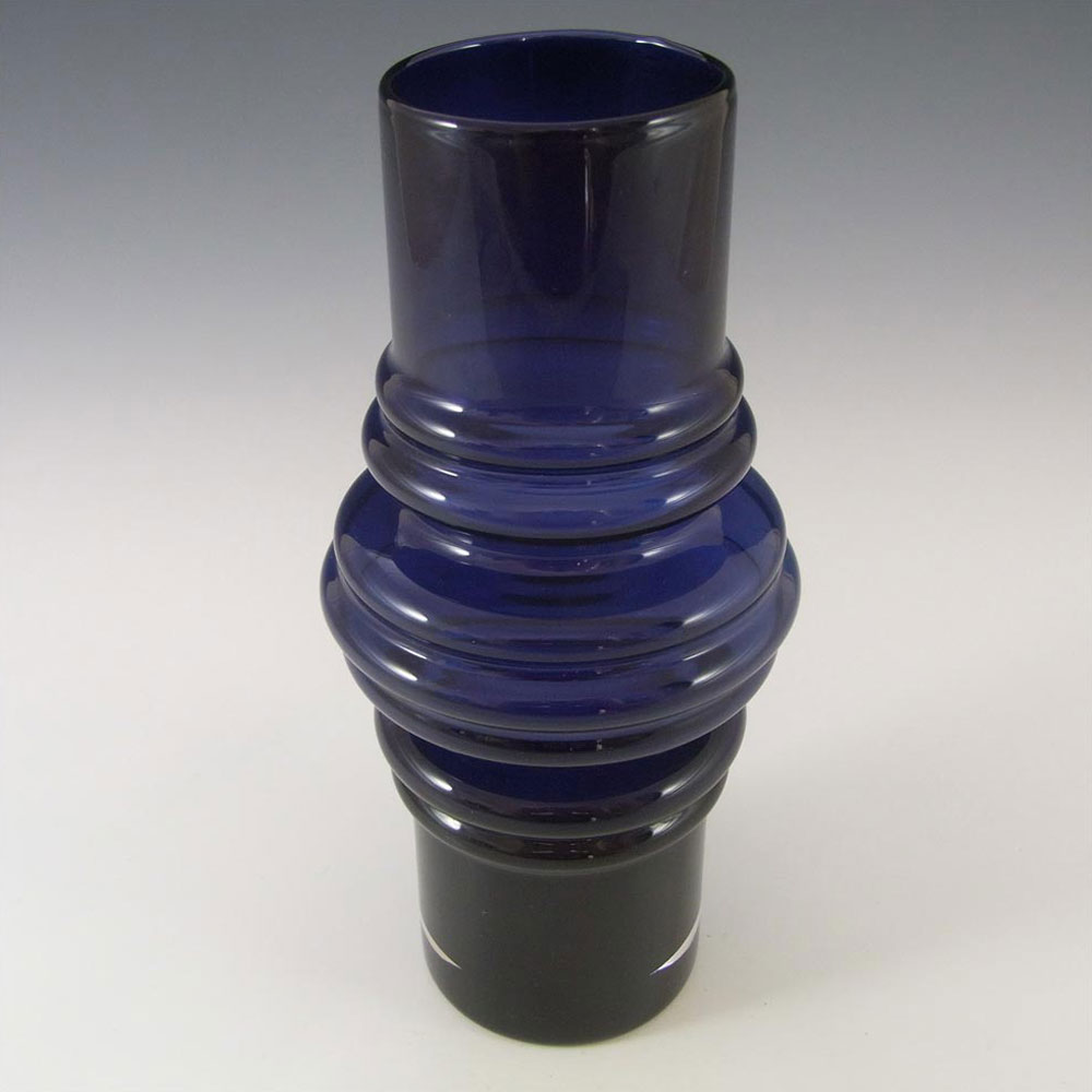 Riihimaki #1516 Riihimaen Blue Glass 'Tulppaani' Vase - Click Image to Close