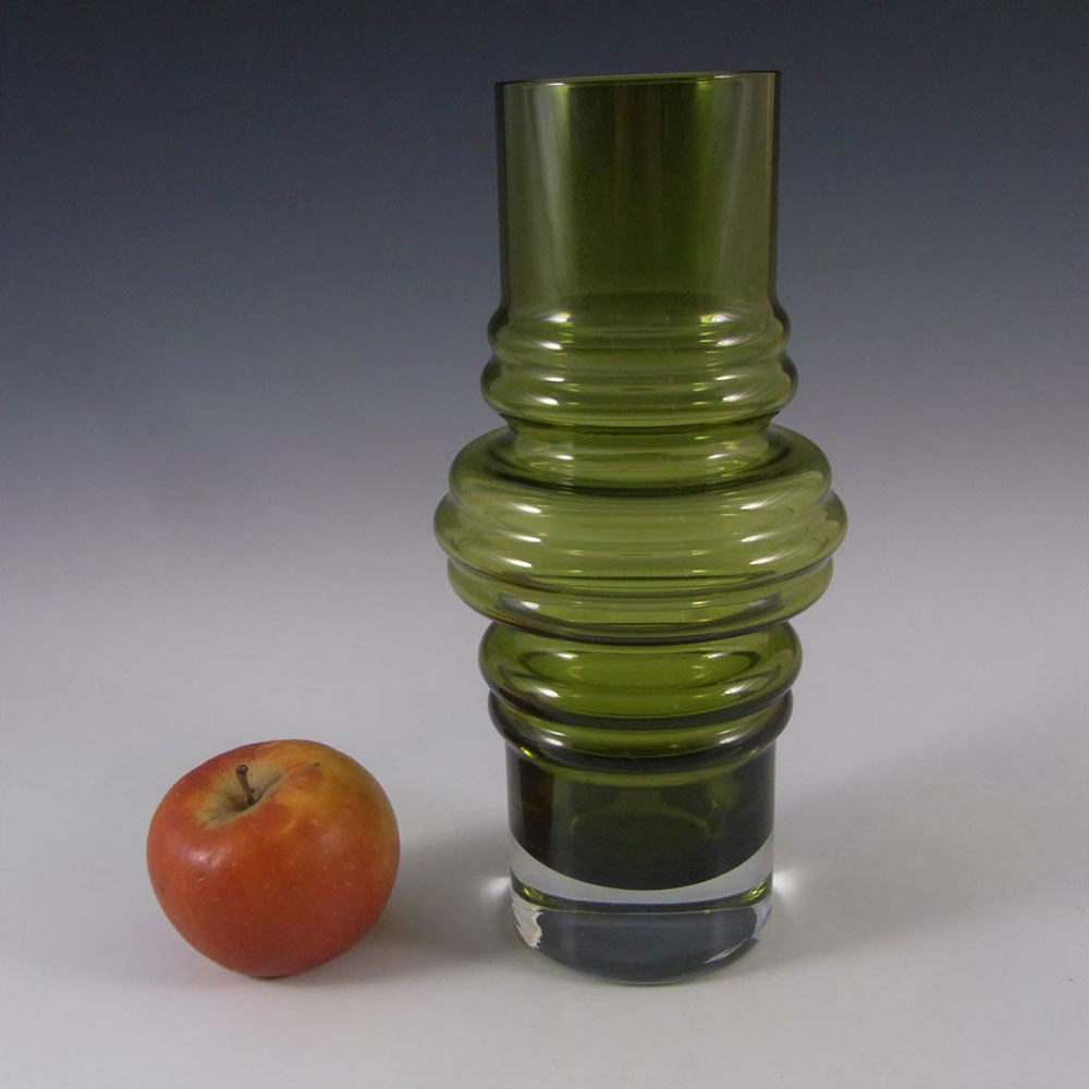 (image for) Riihimaki #1516 Riihimaen Green Glass 'Tulppaani' Vase - Click Image to Close