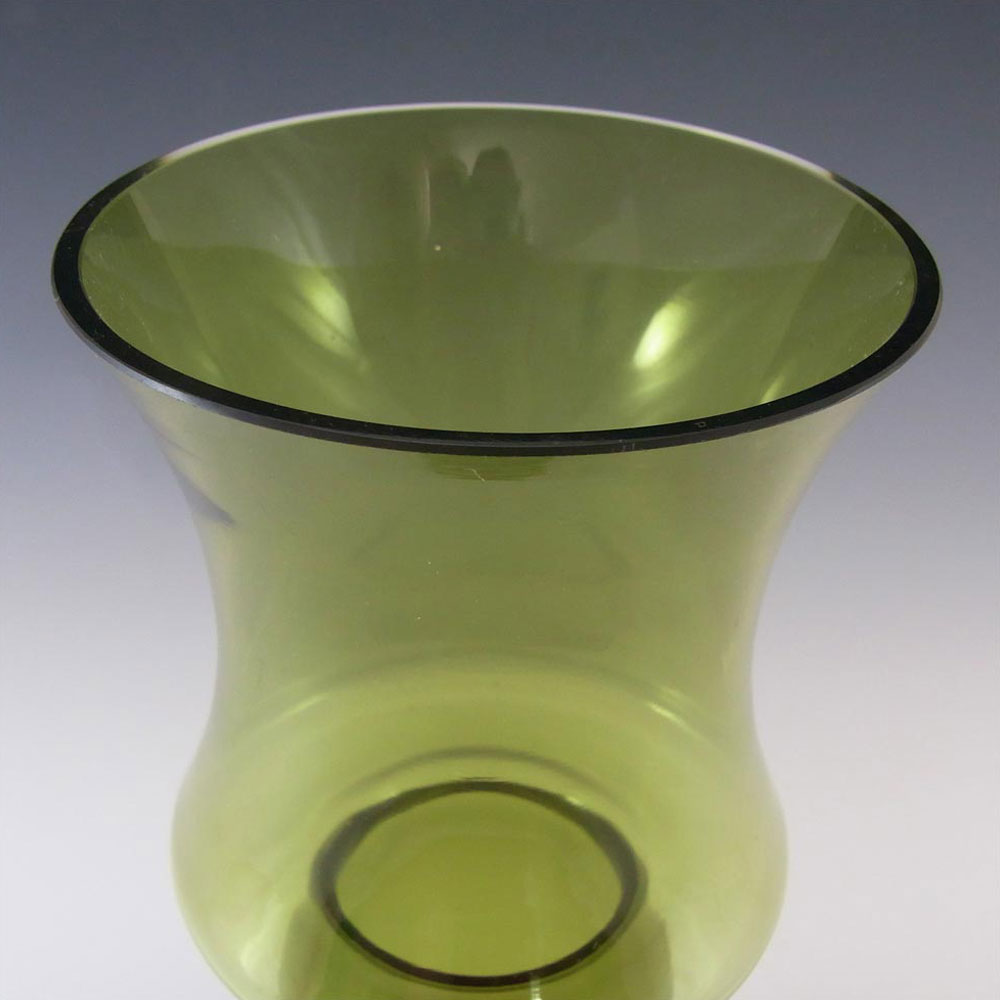 (image for) Riihimaki Large Riihimaen Lasi Oy Finnish Green Glass Vase - Click Image to Close