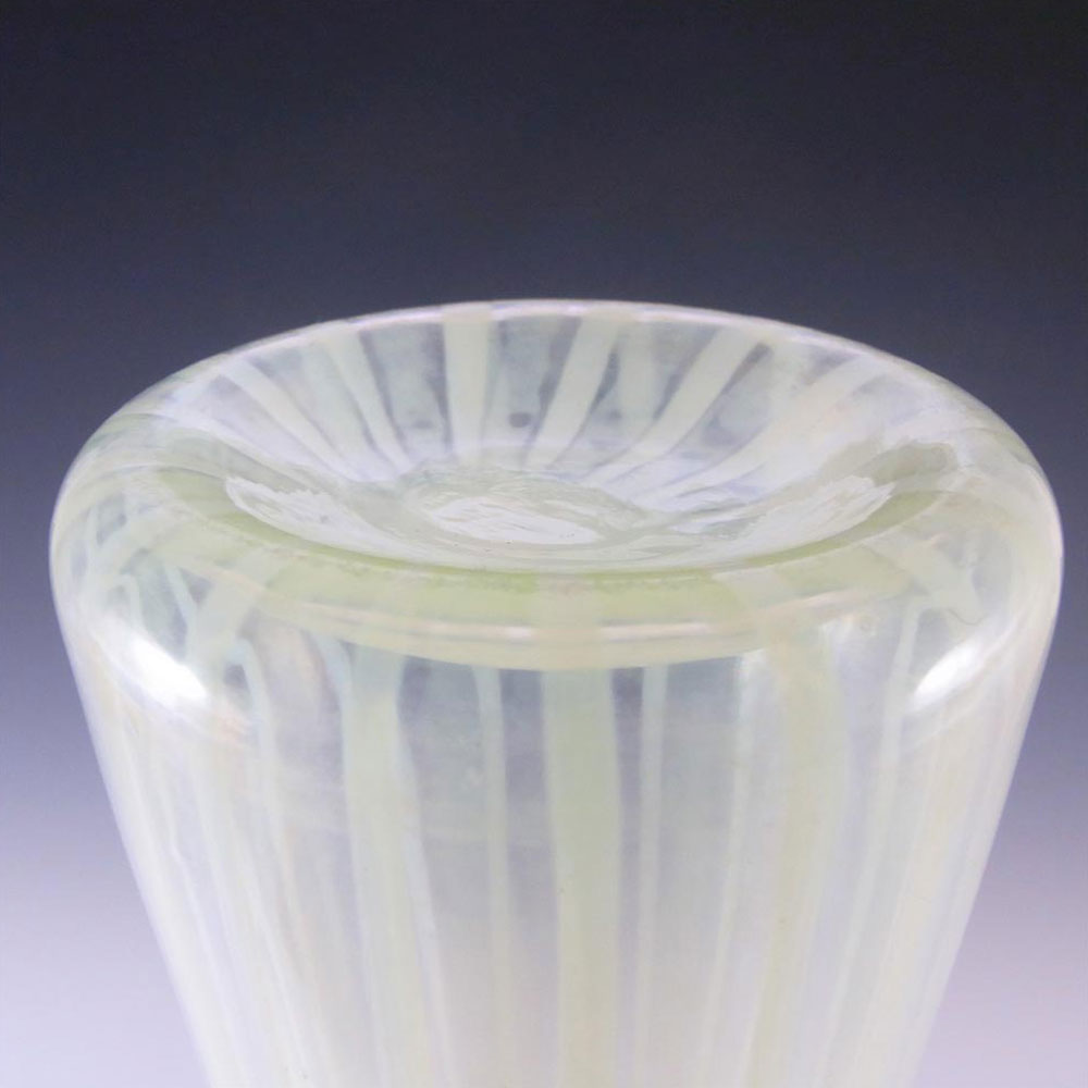 (image for) Victorian 1880's Vaseline Uranium Opalescent Glass Vase - Click Image to Close