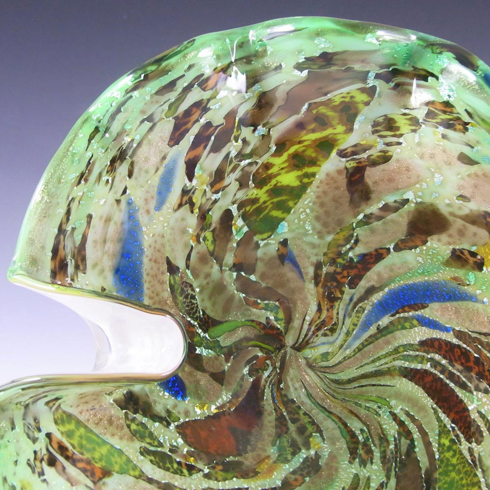 (image for) Vetro Artistico Veneziano Murano Glass Aventurine Bowl #4 - Click Image to Close