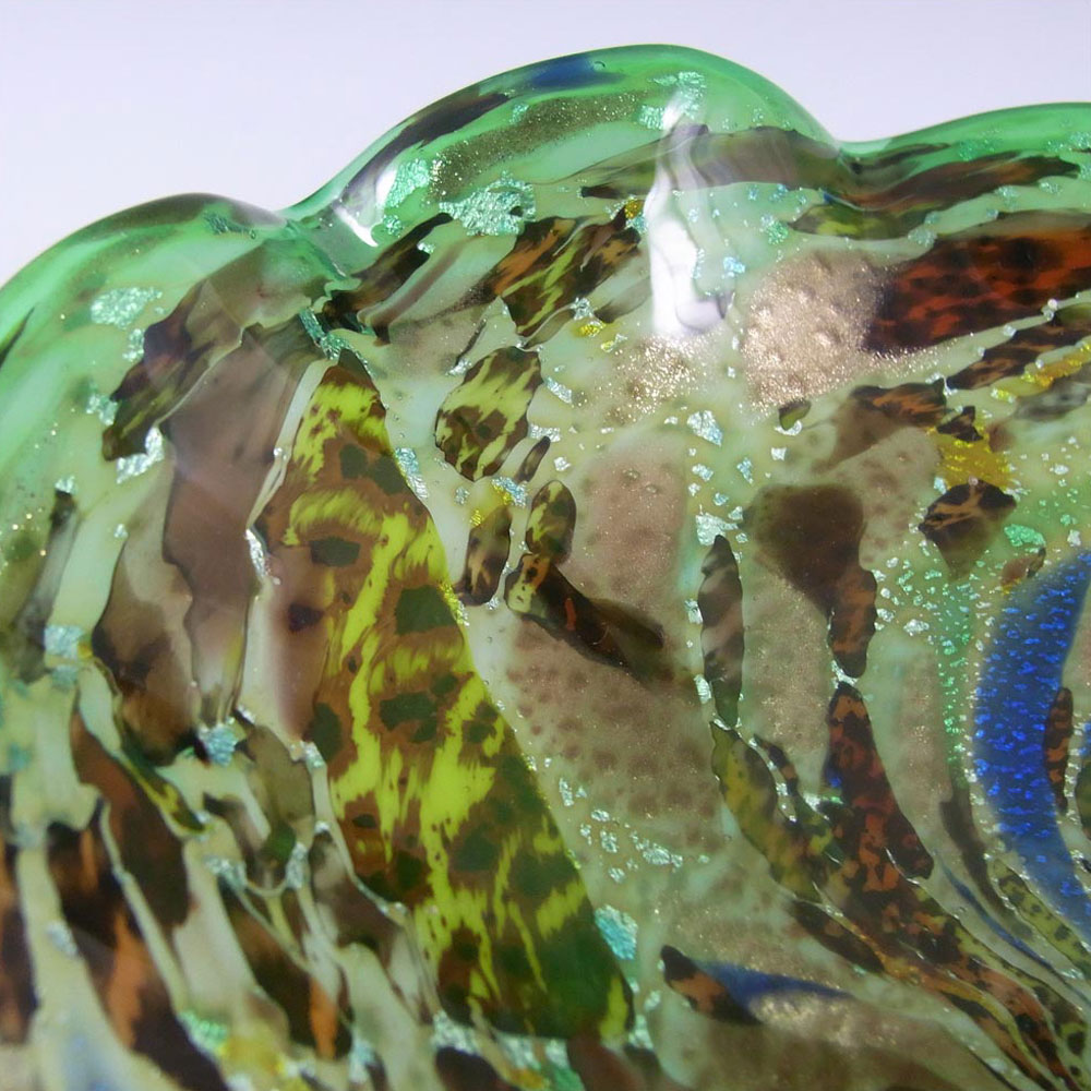 (image for) Vetro Artistico Veneziano Murano Glass Aventurine Bowl #4 - Click Image to Close
