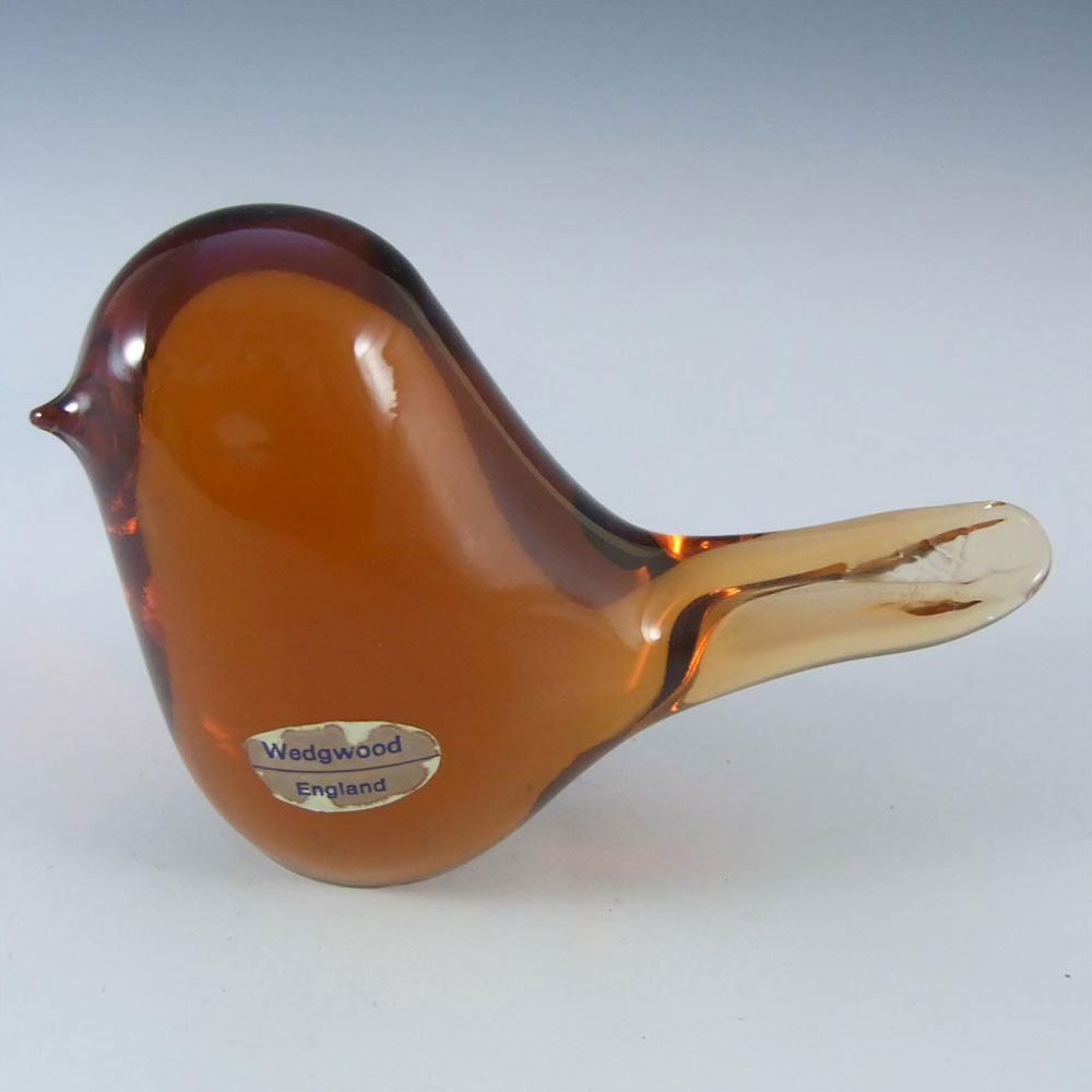 (image for) Wedgwood Topaz/Amber Glass Bird Paperweight RSW70 - Click Image to Close