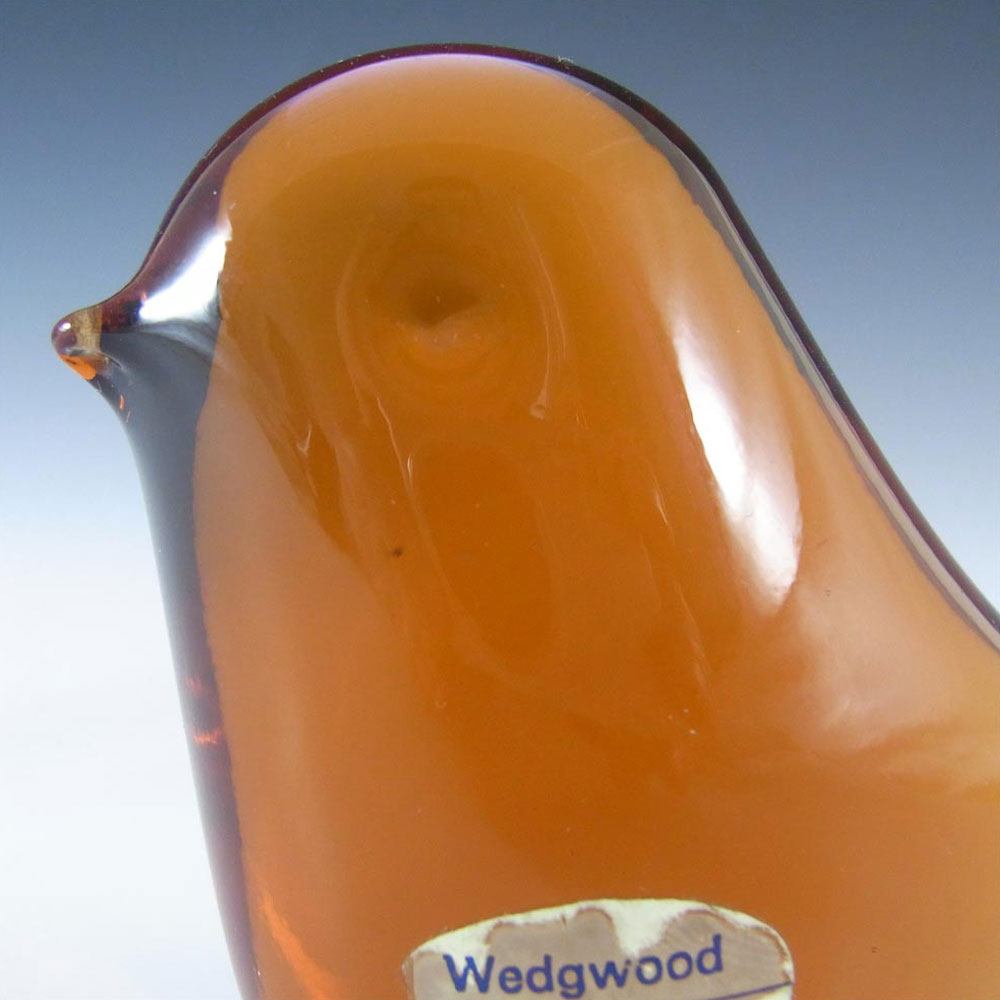 (image for) Wedgwood Topaz/Amber Glass Bird Paperweight RSW70 - Click Image to Close