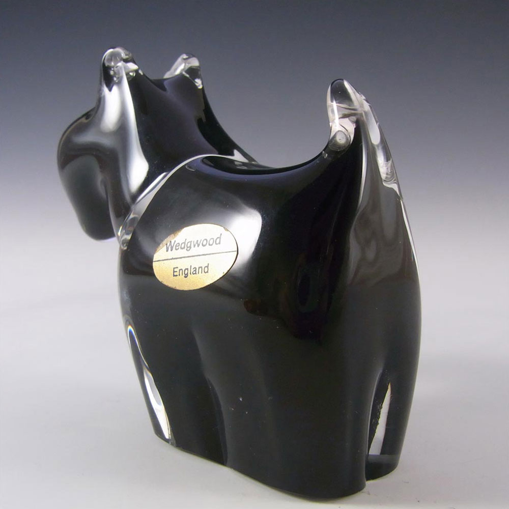 (image for) Wedgwood Black Glass Scottie Dog / Terrier Paperweight SG418 - Click Image to Close