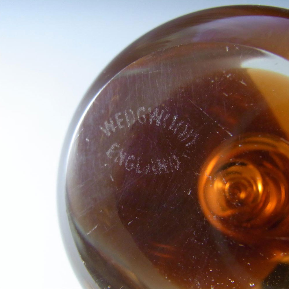 (image for) Wedgwood Topaz Glass Domed Paperweight RSWII - Marked - Click Image to Close