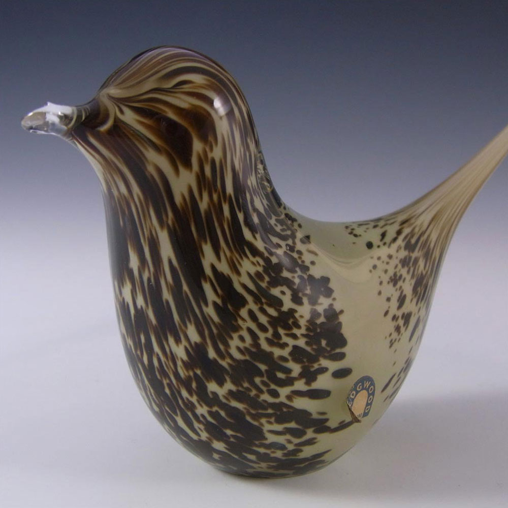 (image for) Wedgwood Glass Long-Tailed Bird Paperweight RSW73 - Marked - Click Image to Close