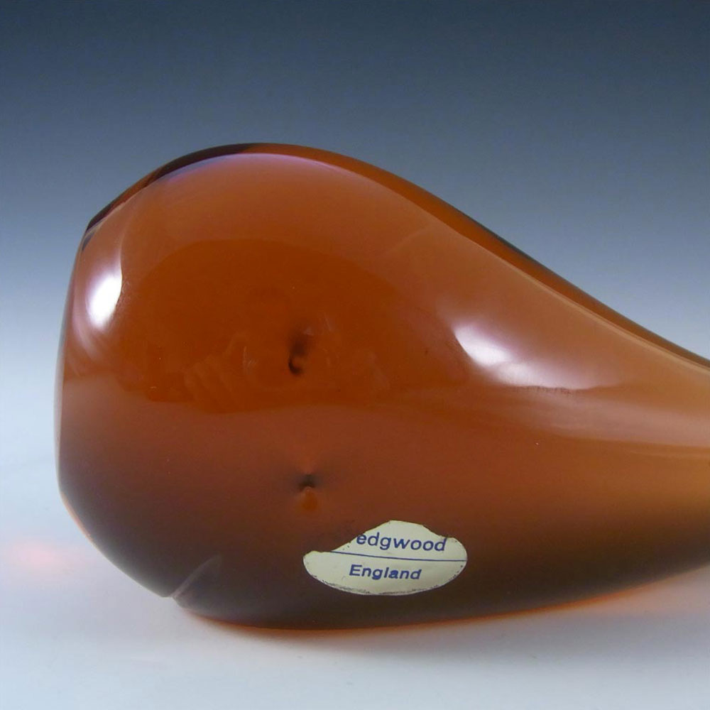 (image for) Wedgwood Topaz Glass Whale Paperweight RSW234 - Marked - Click Image to Close