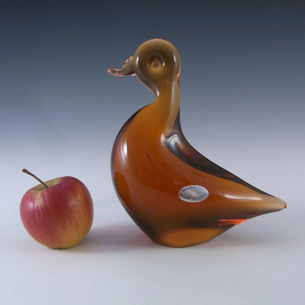 (image for) Wedgwood Topaz/Amber Glass Duck RSW232 - Marked - Click Image to Close
