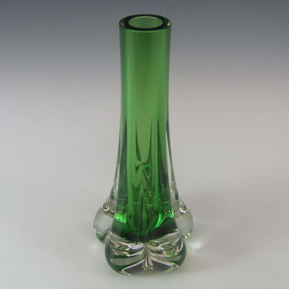 (image for) Whitefriars #9728 Baxter Meadow Green Glass Elephant Foot Vase - Click Image to Close