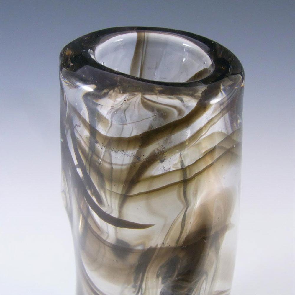 (image for) Whitefriars #9612 Wilson/Dyer Streaky Brown Glass Knobbly Vase - Click Image to Close