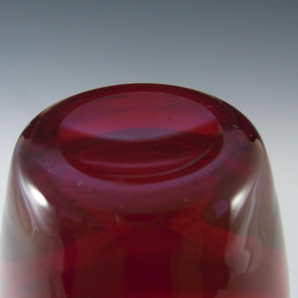 (image for) Whitefriars #9582 Baxter Ruby Red Glass Flared Vase - Click Image to Close