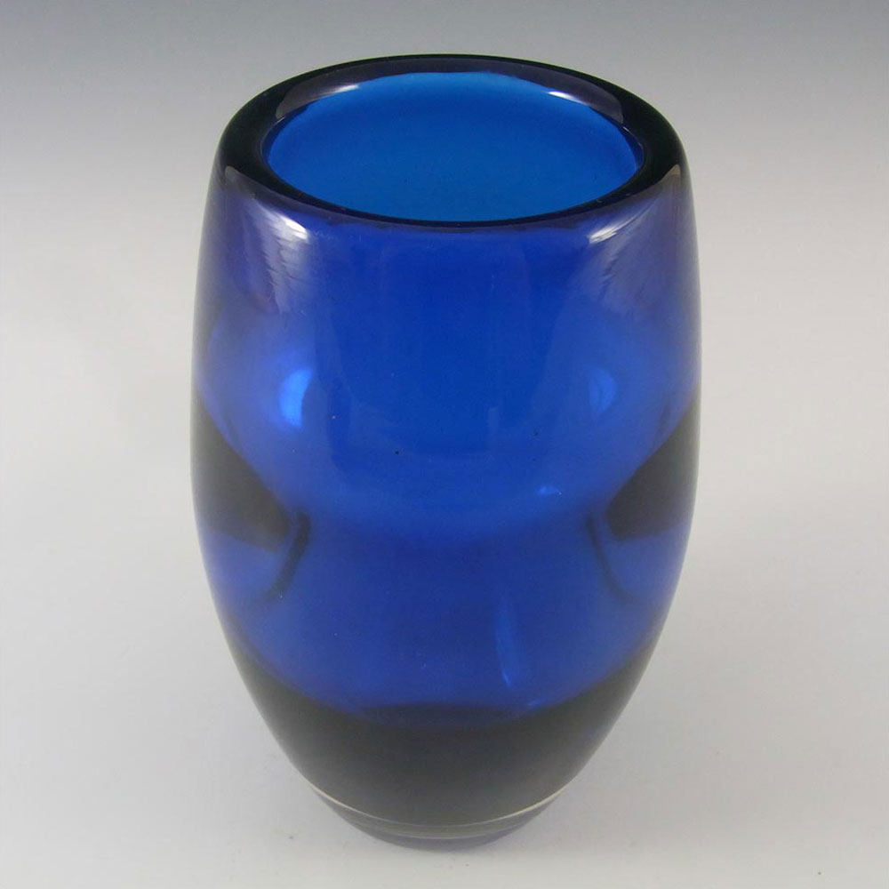 (image for) Whitefriars #9587 Cased Blue Glass Ovoid Vase - Click Image to Close