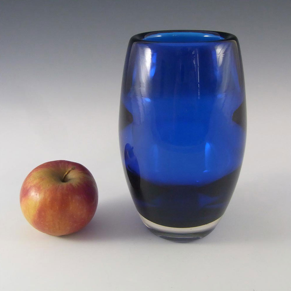 (image for) Whitefriars #9587 Cased Blue Glass Ovoid Vase - Click Image to Close