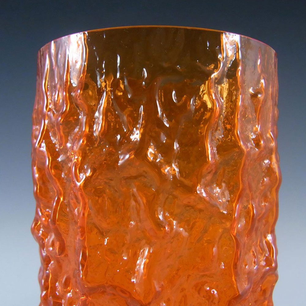 (image for) Selezione IVV Italian Textured Orange Glass Bark Tumbler - Click Image to Close