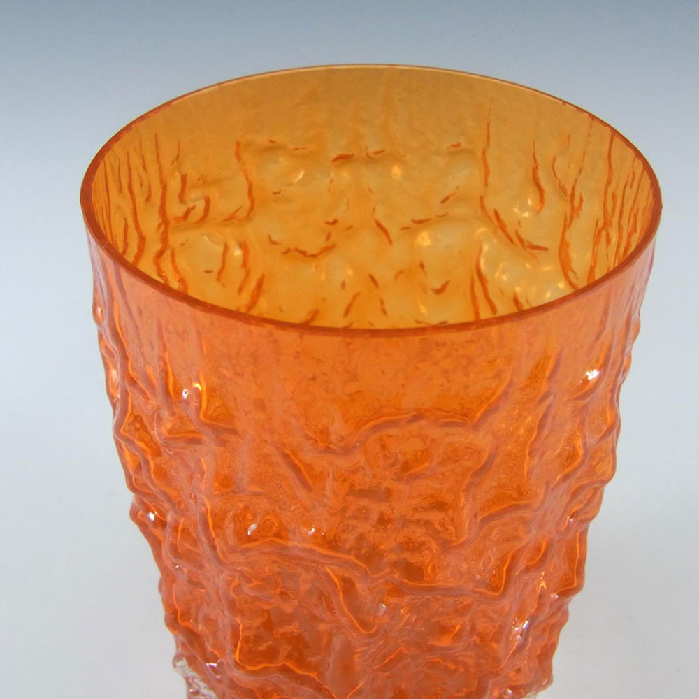 Selezione IVV Italian Textured Orange Glass Bark Tumblers - Click Image to Close
