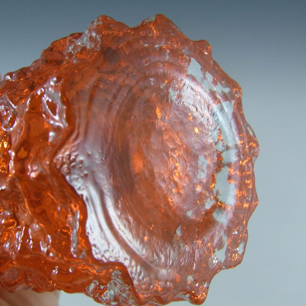 (image for) Selezione IVV Italian Textured Orange Glass Bark Tumbler - Click Image to Close