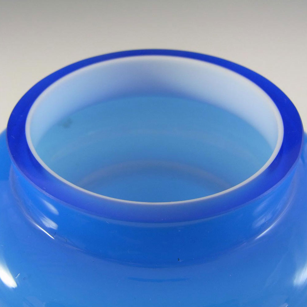 (image for) Alsterfors #S5013 Blue Cased Glass Vase Signed Per Olof Ström '70 - Click Image to Close