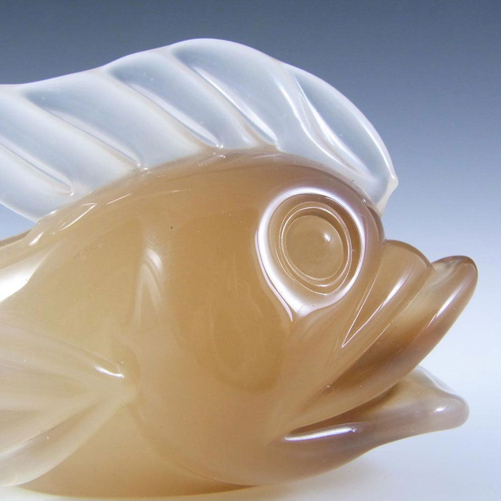 (image for) Archimede Seguso Alabastro Glass Fish Sculpture - Label - Click Image to Close
