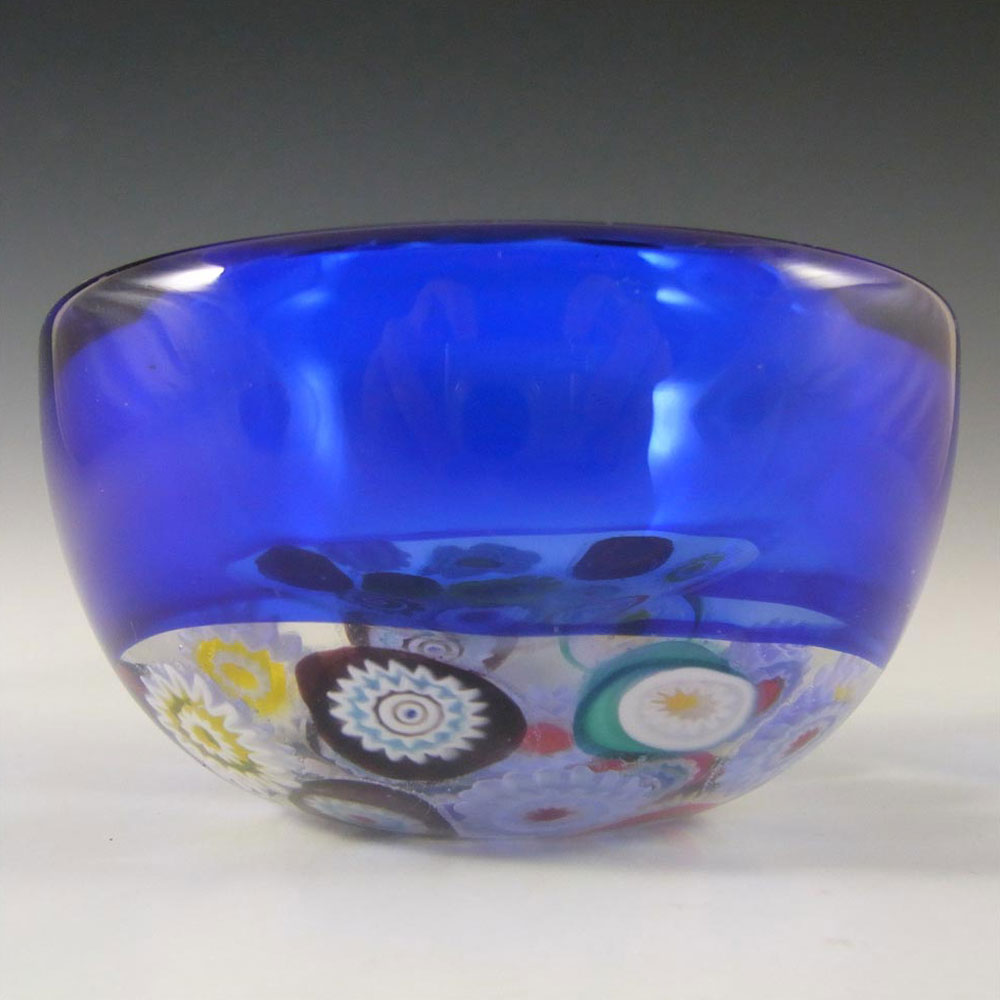 (image for) Archimede Seguso Murano Incalmo Millefiori Blue Glass Bowl - Click Image to Close
