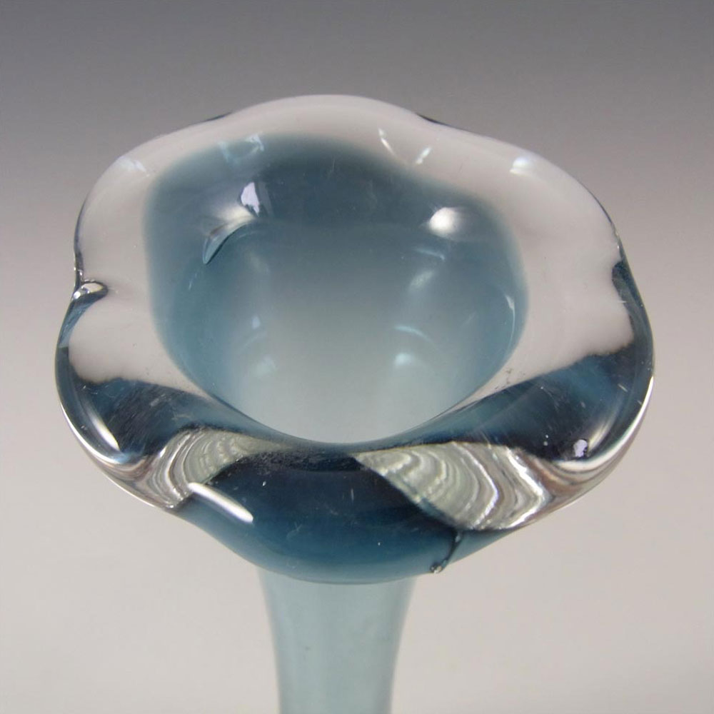 (image for) Swedish Aseda Blue Glass Jack In The Pulpit/Bone Vase - Click Image to Close