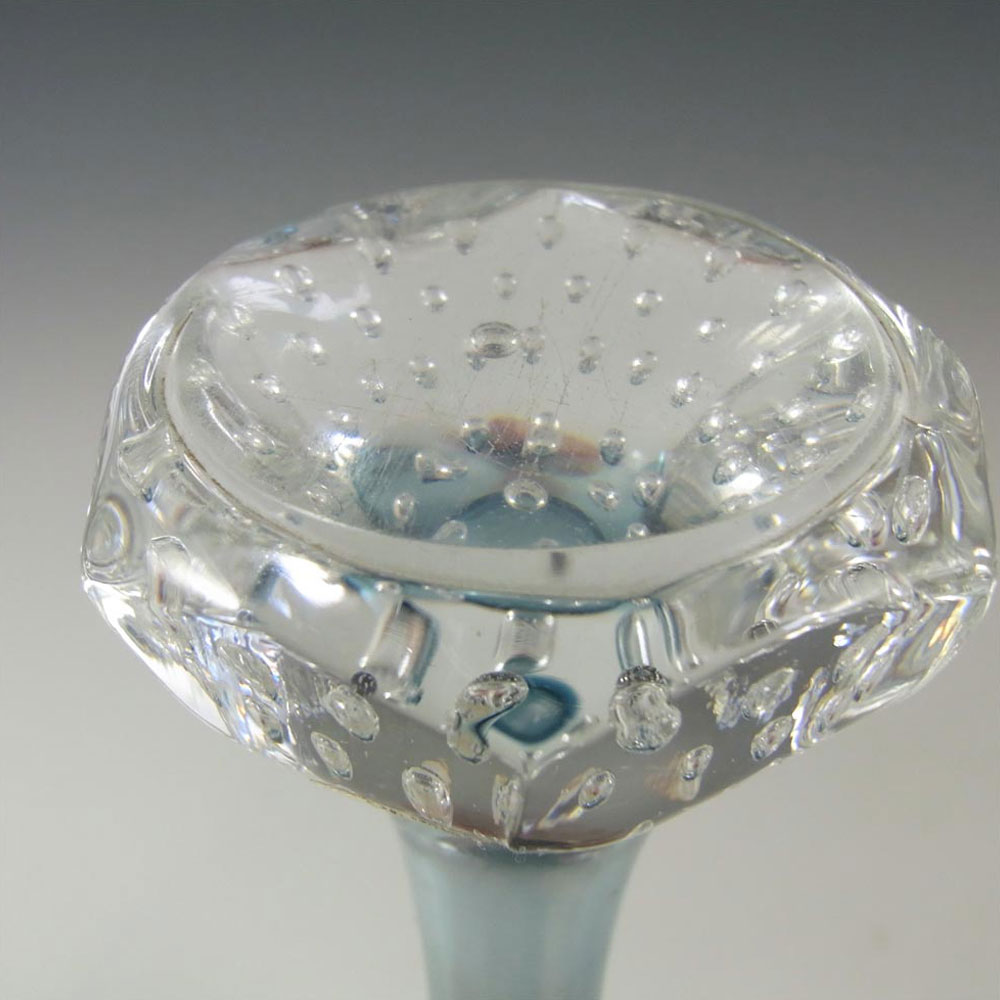 Swedish Aseda Blue Glass Jack In The Pulpit/Bone Vase - Click Image to Close