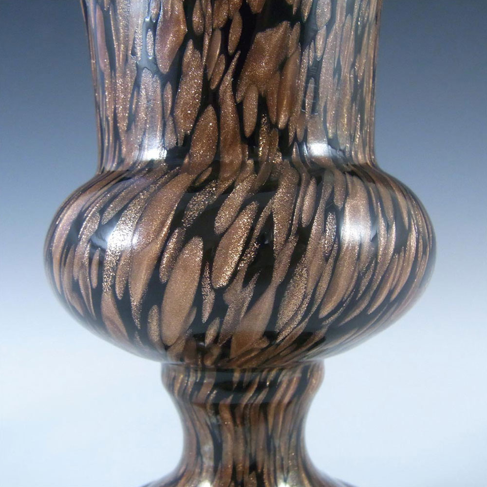 (image for) V Nason & C Murano Aventurine Glass Vase - Labelled - Click Image to Close
