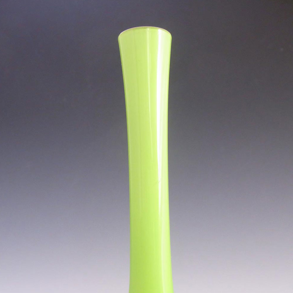 Elme 1970s Scandinavian Green Cased Glass 'Melon-Form' Vase - Click Image to Close