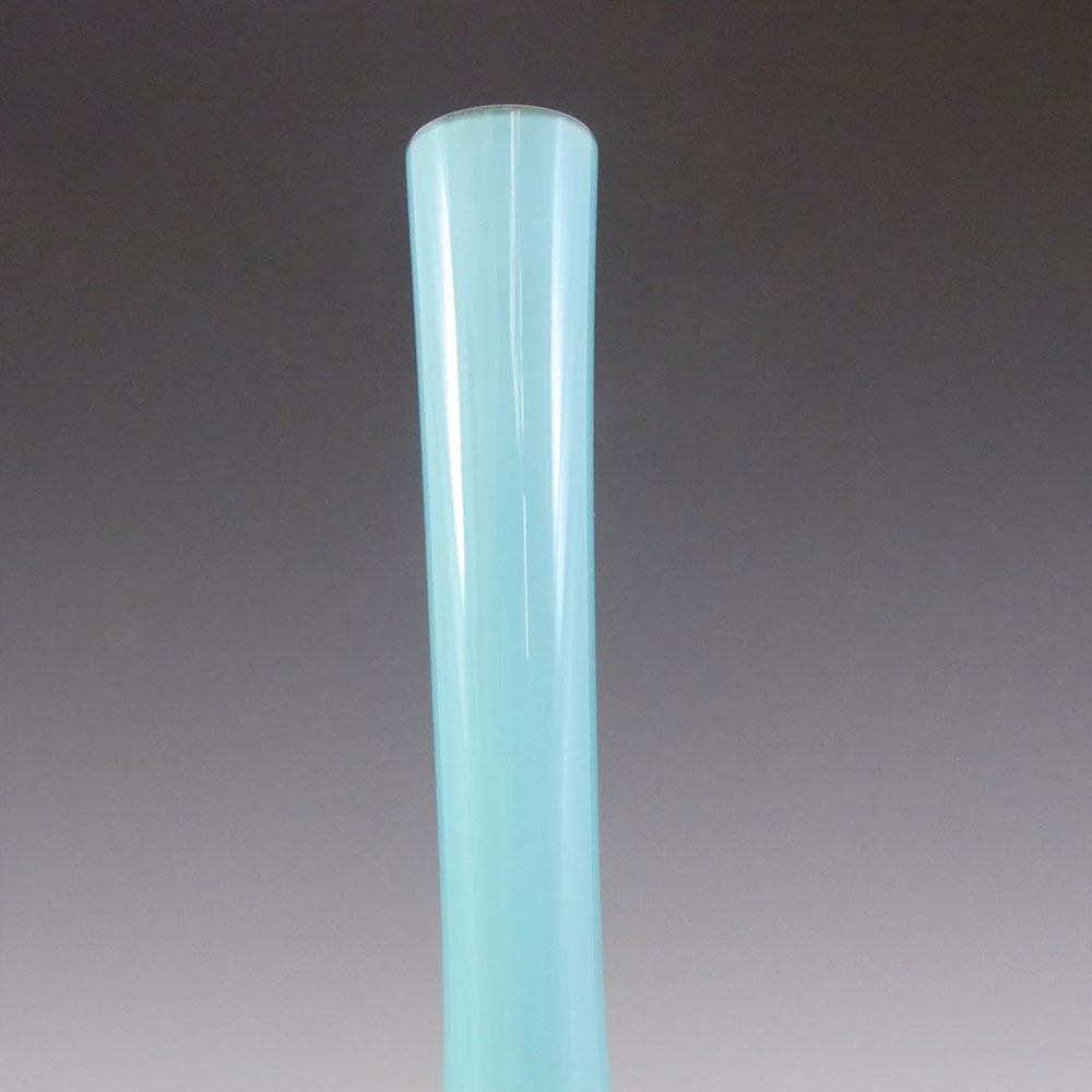 Elme 1970s Scandinavian Blue Cased Glass 'Melon-Form' Vase - Click Image to Close