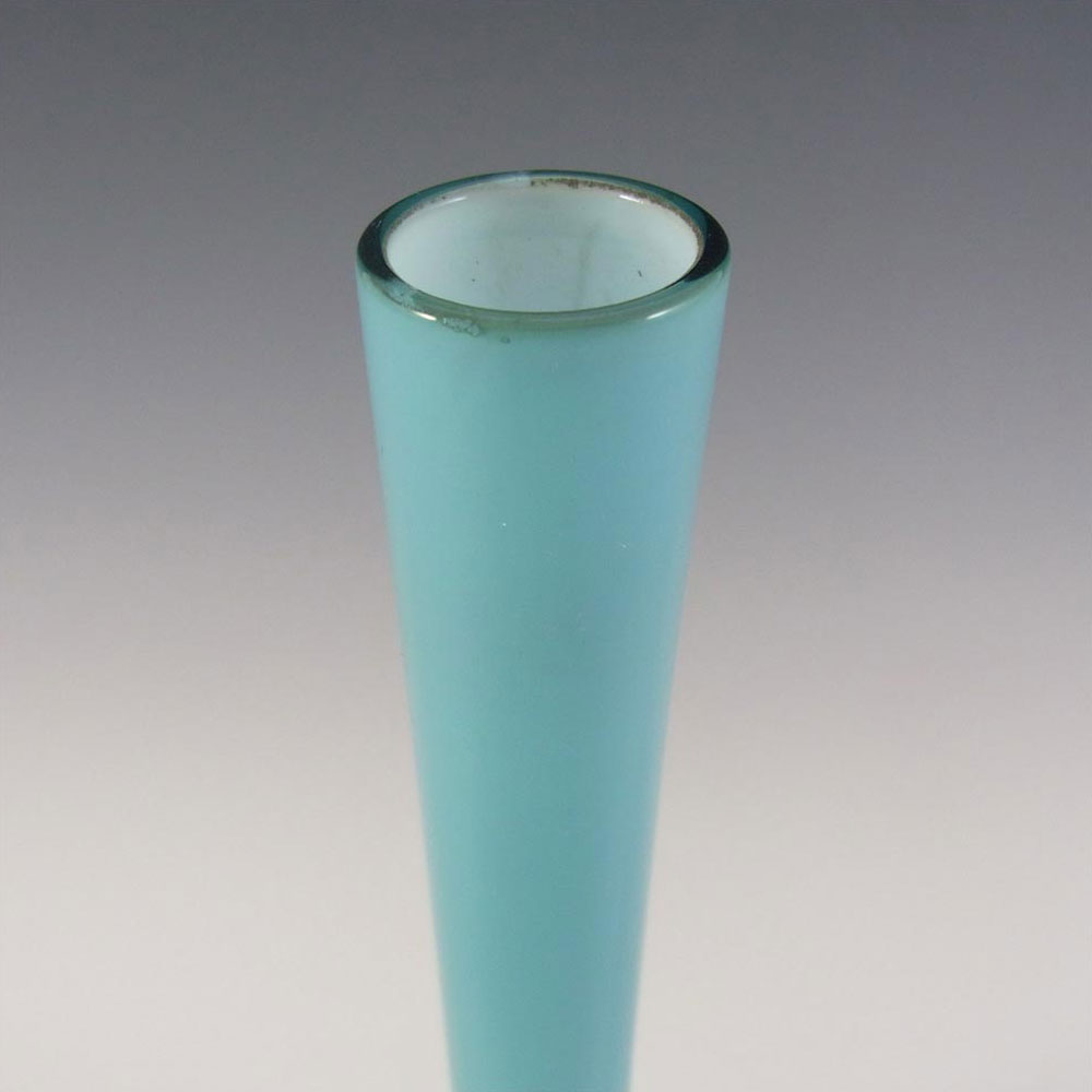 (image for) Elme 1970s Scandinavian Blue Cased Glass 'Melon-Form' Vase - Click Image to Close