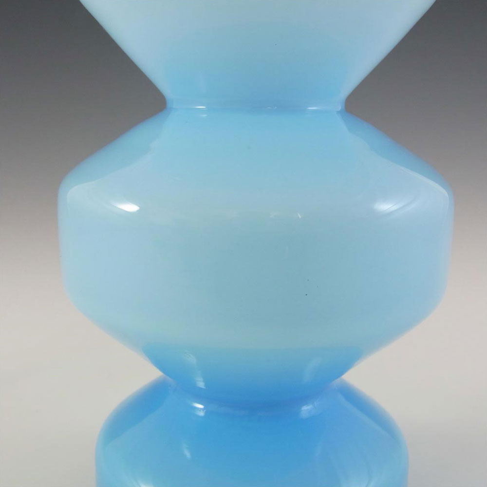 Scandinavian/Swedish Retro 1960s Blue Cased Glass Vase #3 - Click Image to Close