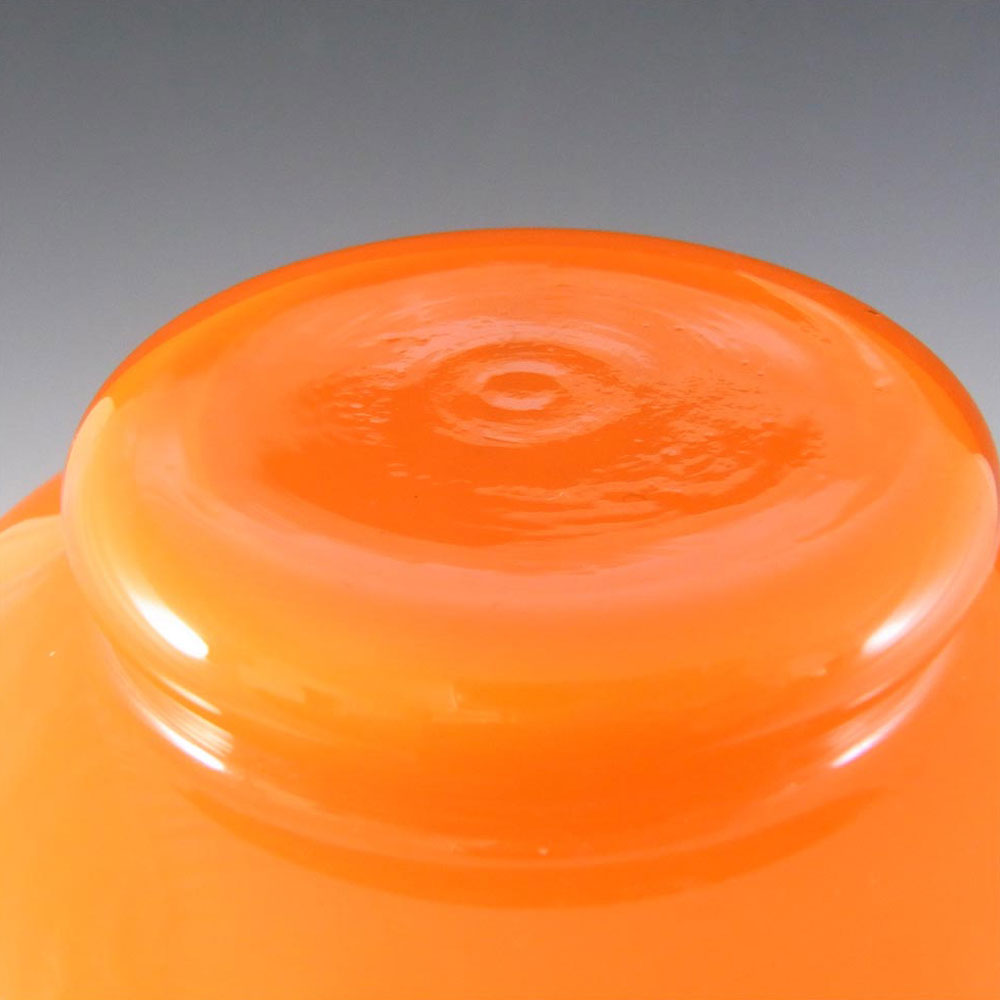 Empoli Italian Scandinavian Style Orange Cased Glass Vase - Click Image to Close