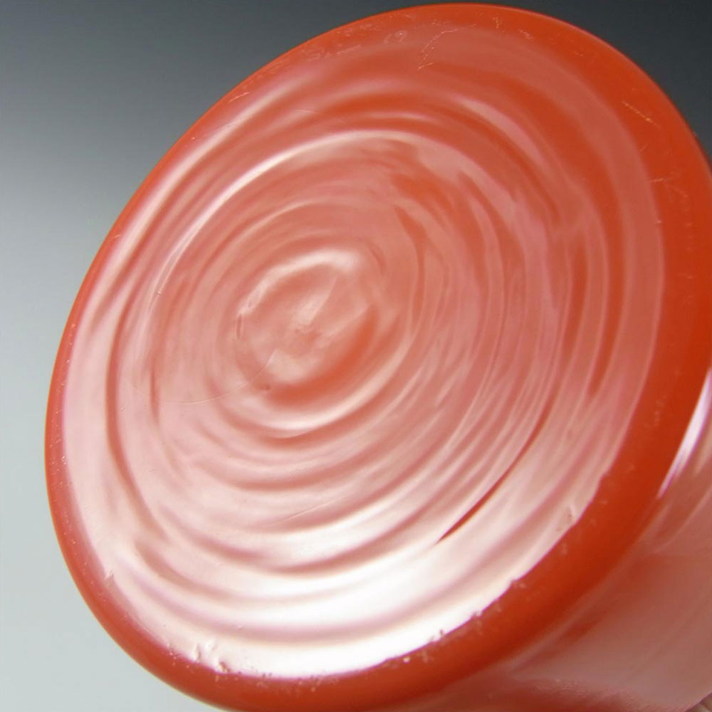 Alsterfors #S5014 Per Ström Red Hooped Glass Vase - Signed - Click Image to Close