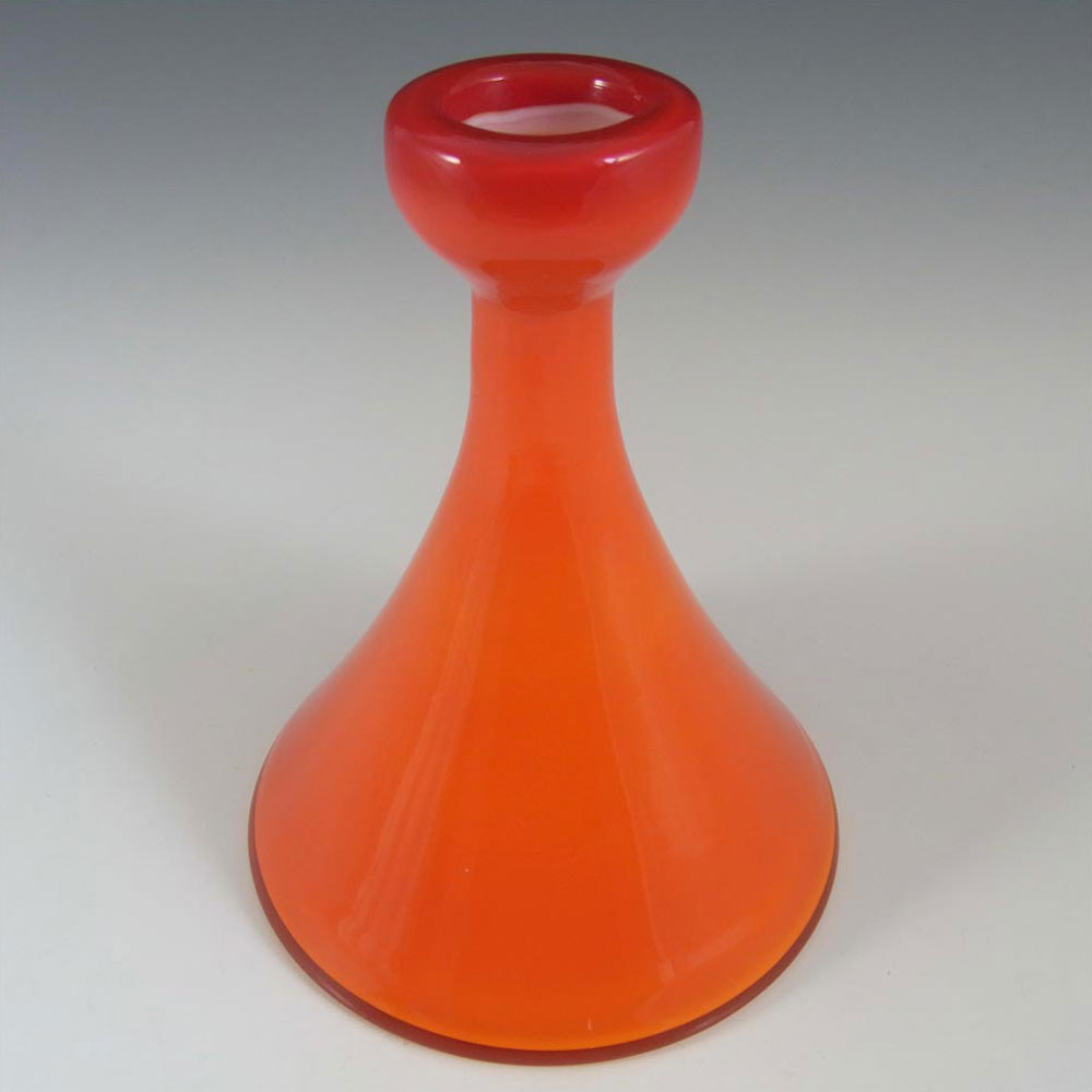 (image for) Holmegaard Carnaby Orange Cased Glass Vase by Per Lutken - Click Image to Close