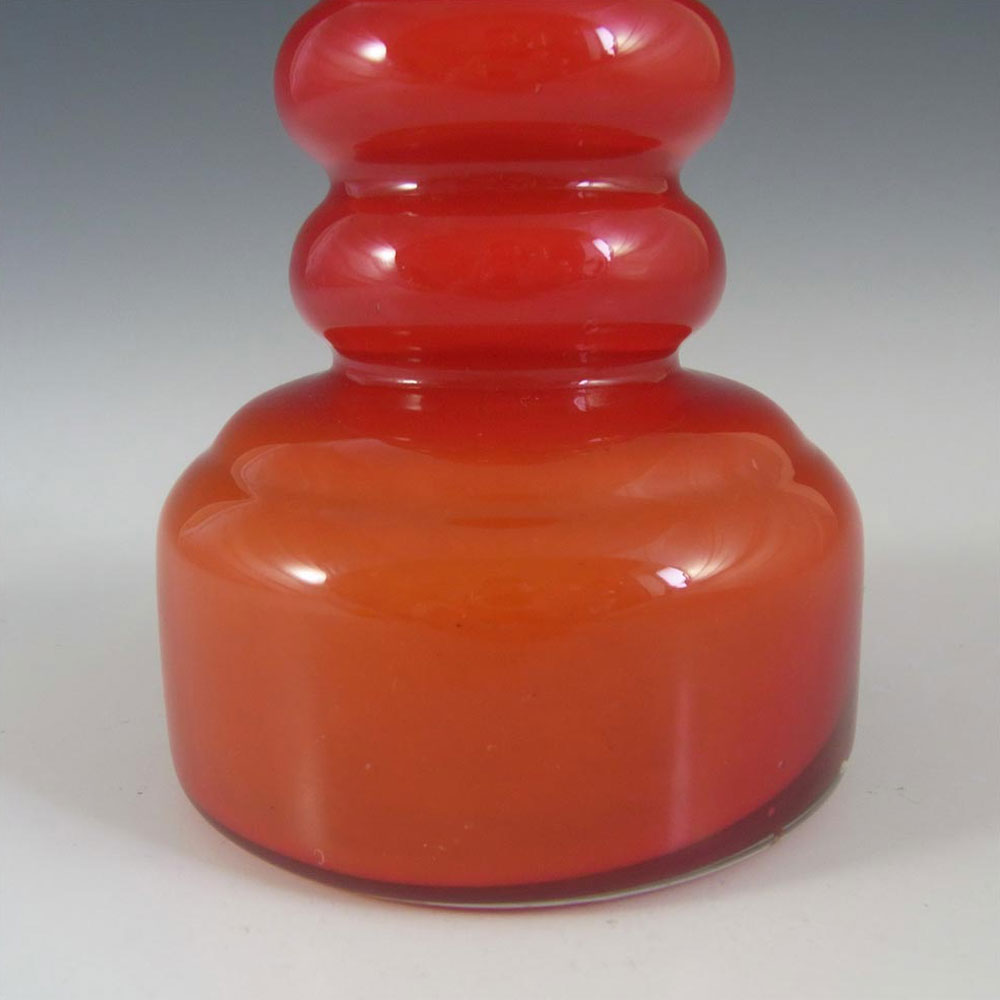 (image for) Japanese Red Cased Hooped Glass Vase - Labelled - Click Image to Close