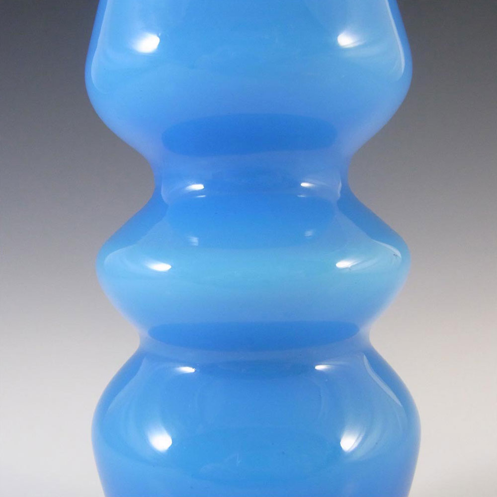 (image for) Ryd Swedish / Scandinavian Blue Cased Glass Hooped Vase - Click Image to Close