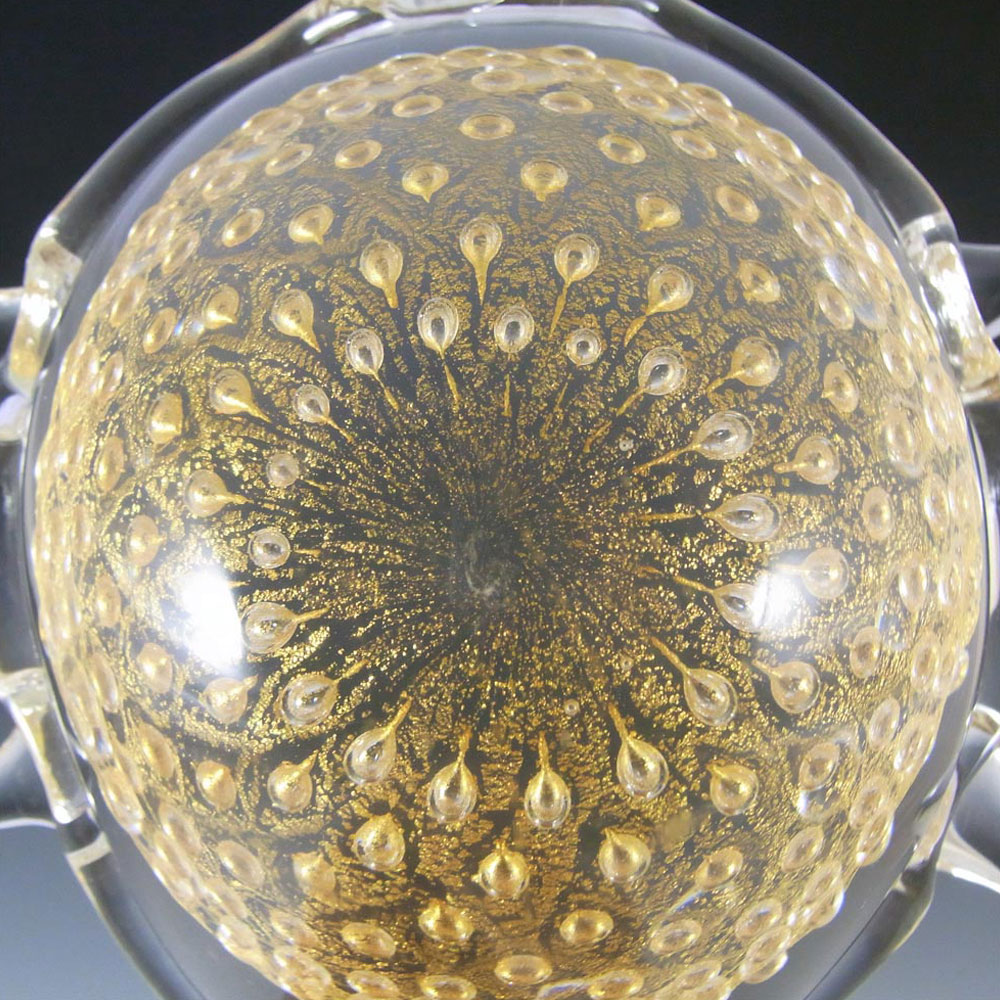 (image for) Cenedese Murano Gold Leaf Bubble Glass Tortoise - Signed - Click Image to Close