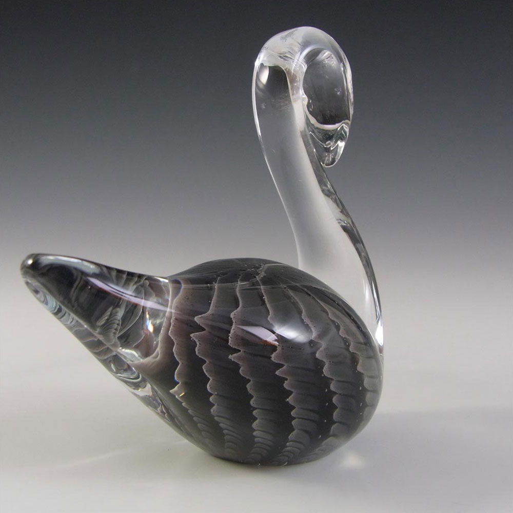 (image for) FM Konstglas/Marcolin Fumato Glass Swan - Signed #D40 - Click Image to Close