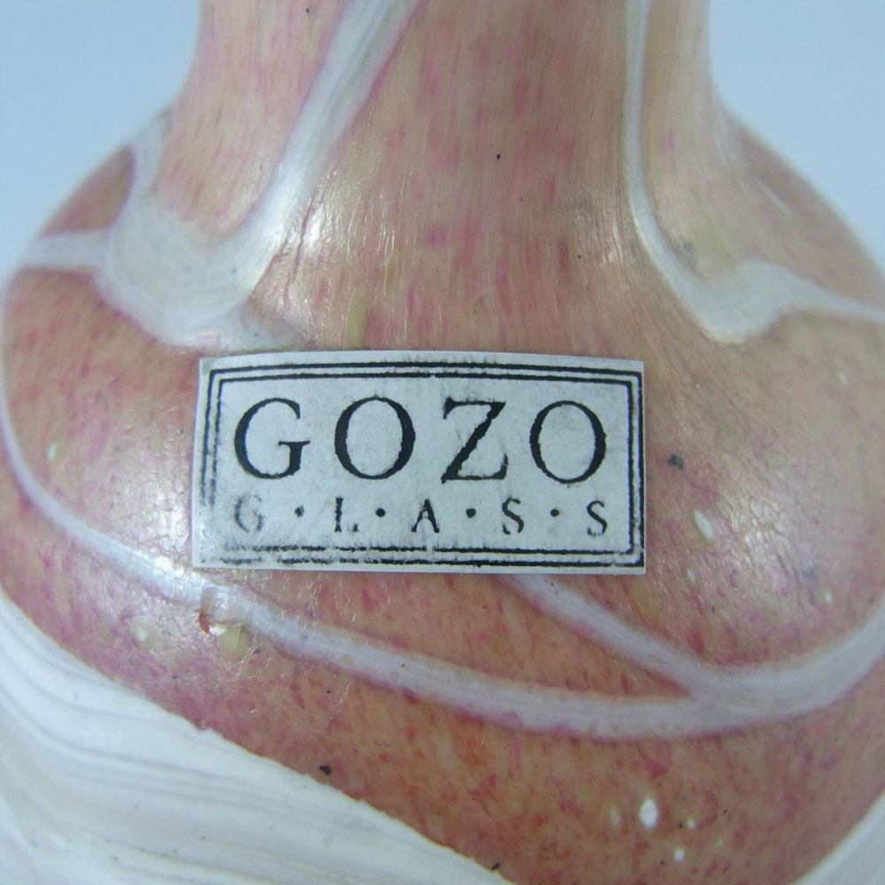 (image for) SIGNED Gozo Maltese Glass 'Sunshine' Bulbous Vase, Labelled - Click Image to Close