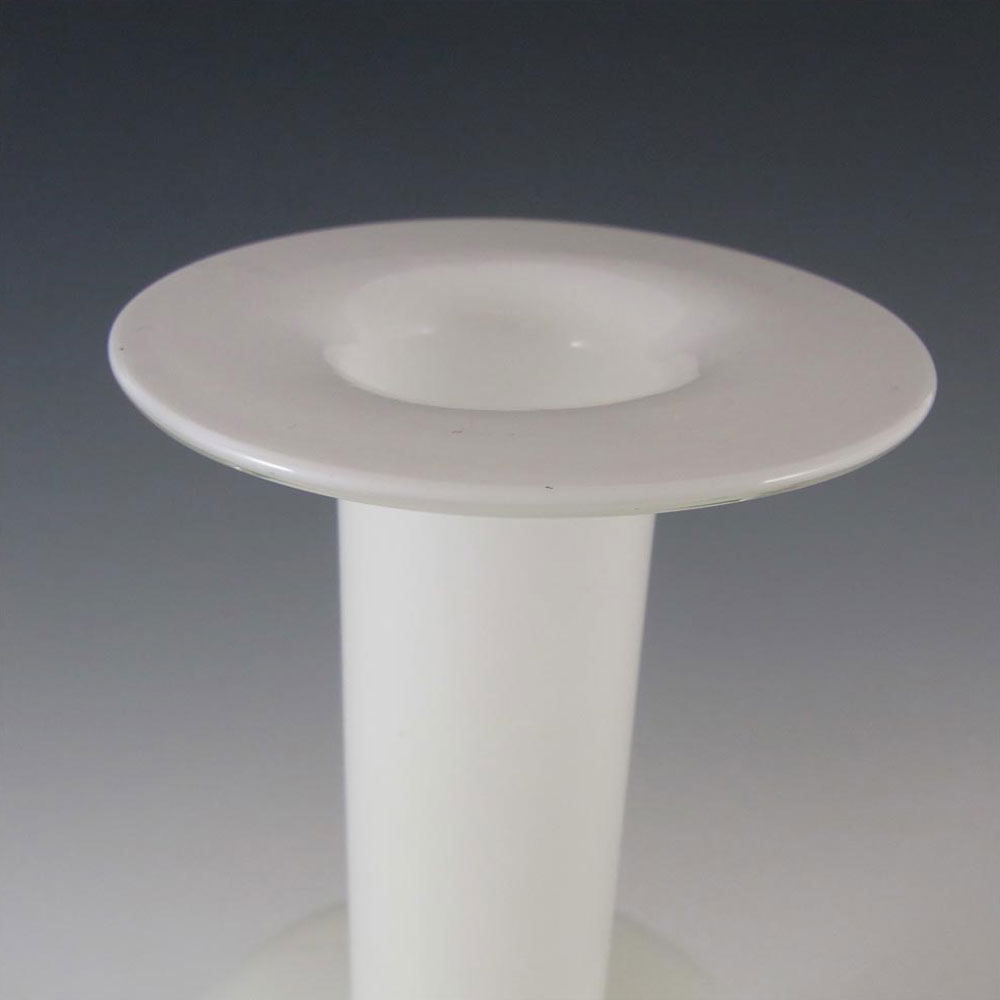 (image for) Holmegaard Otto Brauer Opal White Glass 10" Gulvvase / Gul Vase - Click Image to Close
