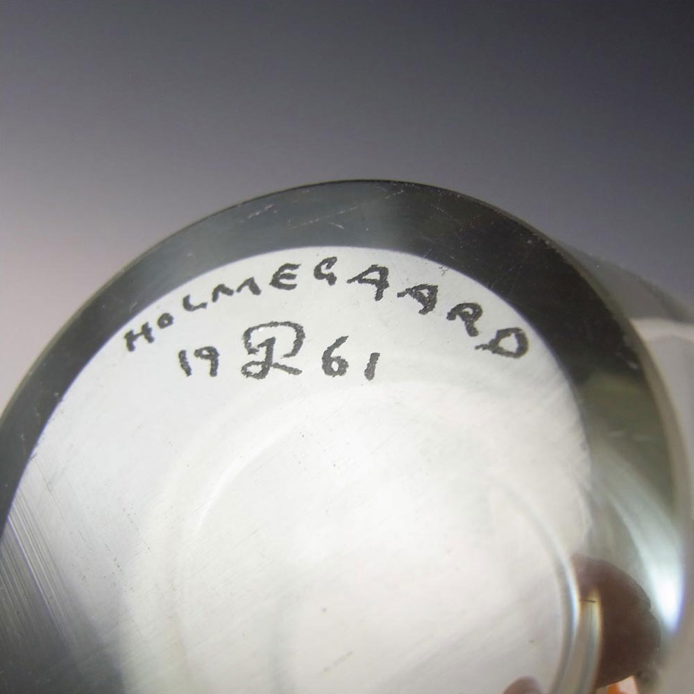 (image for) SIGNED Holmegaard Per Lutken Smoky Grey Glass Vase - Click Image to Close