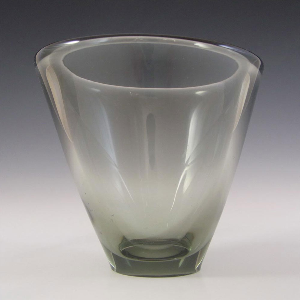 (image for) SIGNED Holmegaard Per Lutken Smoky Grey Glass Vase - Click Image to Close