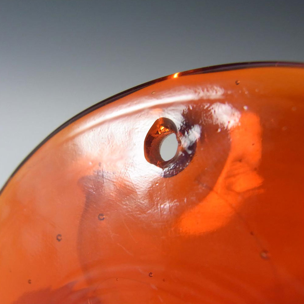 Holmegaard Michael Bang Orange Glass Noahs Arc Suncatcher - Click Image to Close