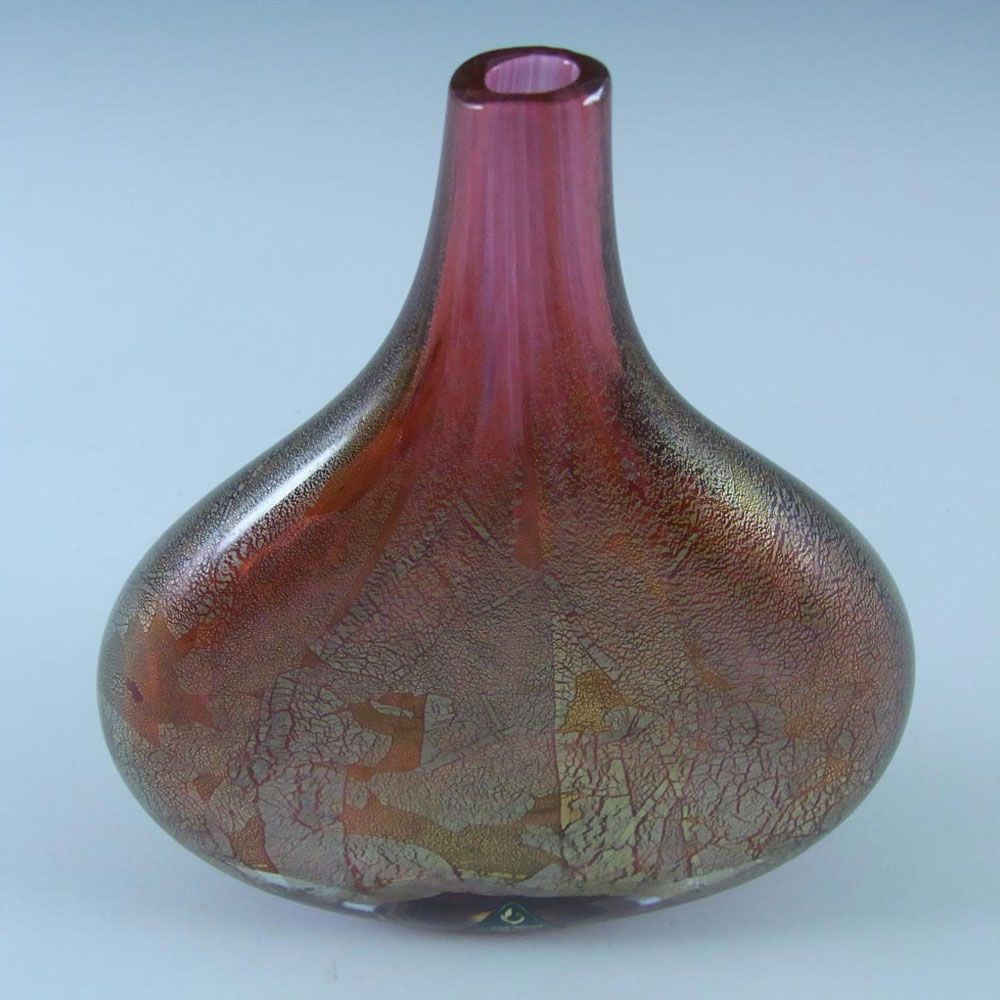 Isle of Wight Studio/Harris 'Azurene Pink' Glass Lollipop Vase - Click Image to Close