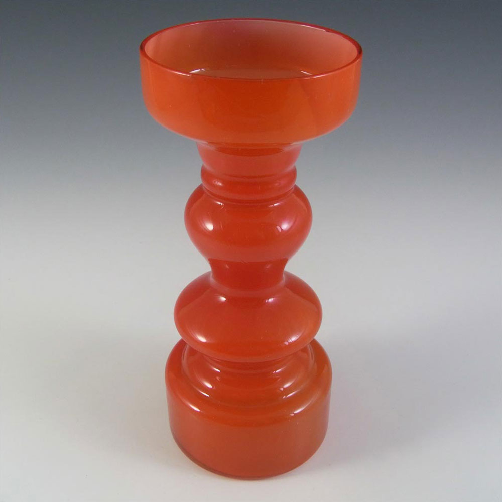 (image for) Japanese Orange Cased Hooped Glass Vase - Swedish Style - Click Image to Close