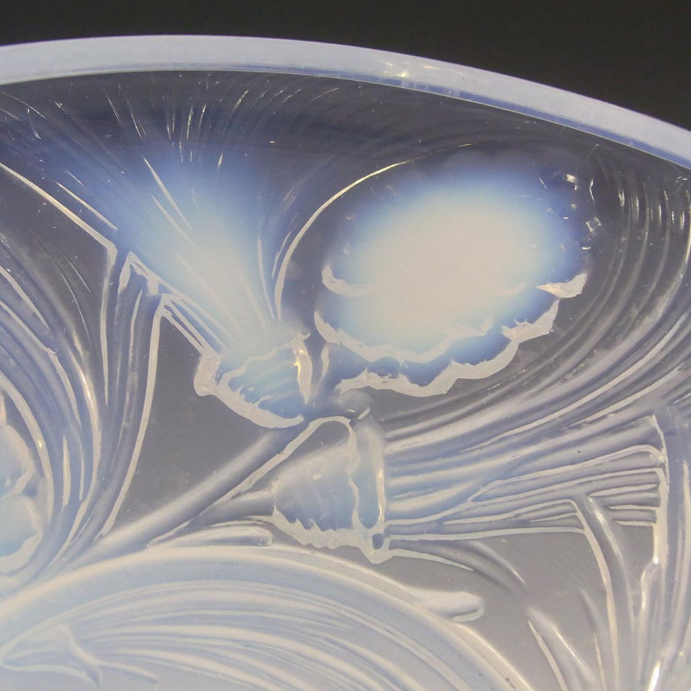 (image for) Jobling #5000 Art Deco Opaline/Opalescent Glass Fircone Bowl - Click Image to Close