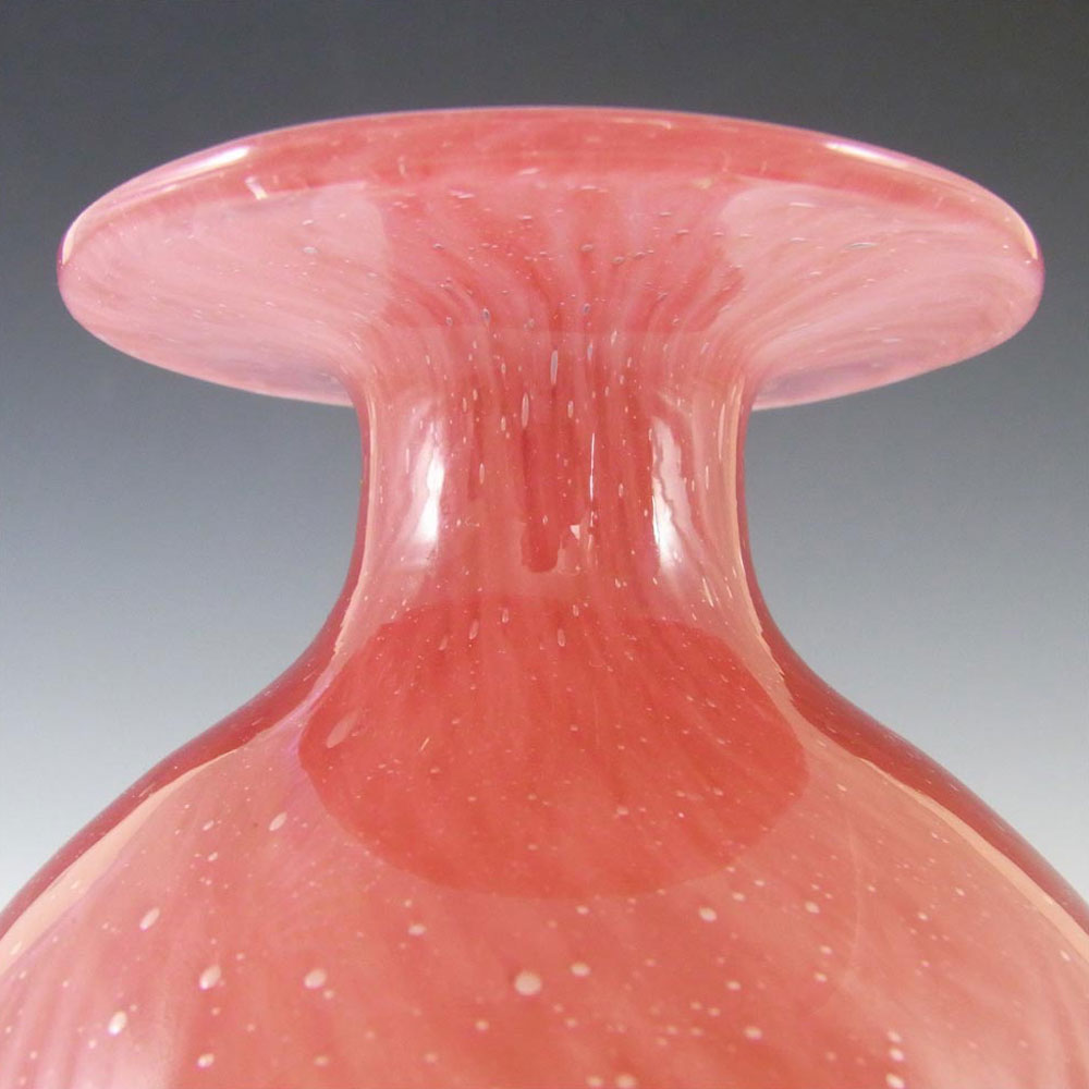 (image for) Nazeing? British Clouded Mottled Pink Bubble Glass Vase - Click Image to Close