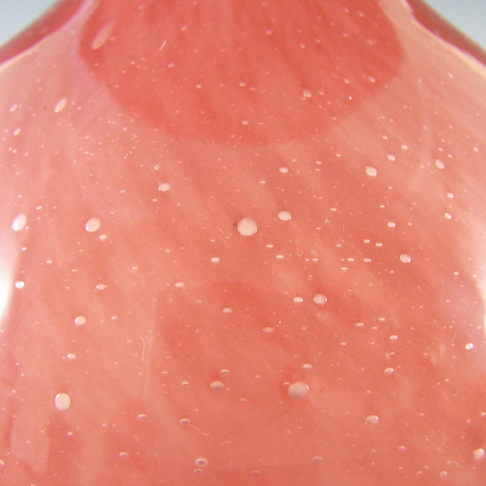 (image for) Nazeing? British Clouded Mottled Pink Bubble Glass Vase - Click Image to Close