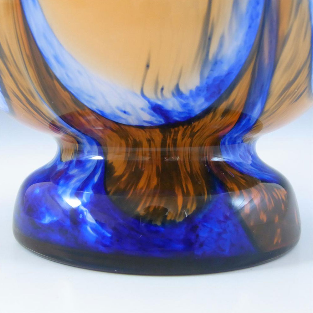V.B. Opaline Florence Italian Empoli Marbled Glass Vase - Click Image to Close