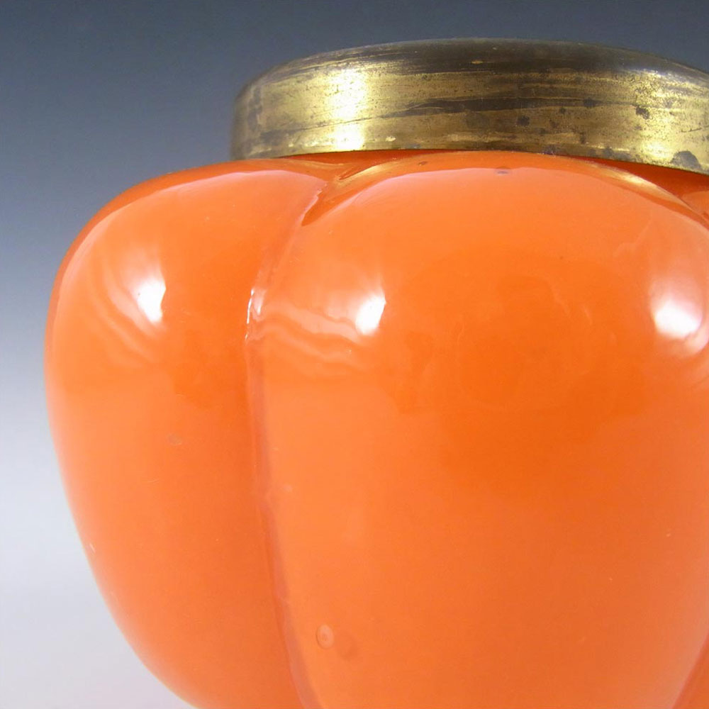 (image for) Czech 1930's/40's Orange Glass Posy Vase - Click Image to Close